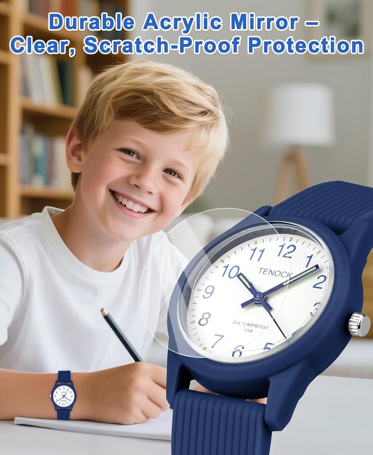 Detalle 2 de TENOCK Reloj para Niños 50m impermeable