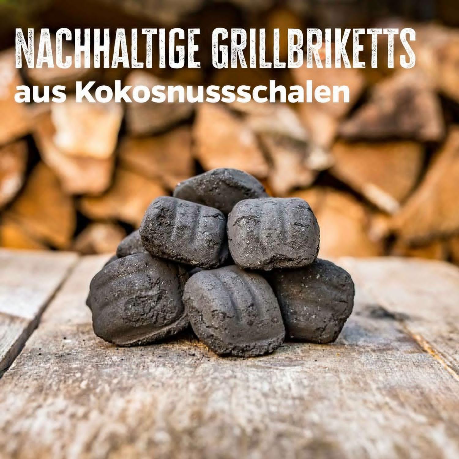 Thumbnail 1 de Grillfürst Männerglut Kokos Grillbriketts (10 kg) – lange Brenndauer aus 100 % Kokosschalen