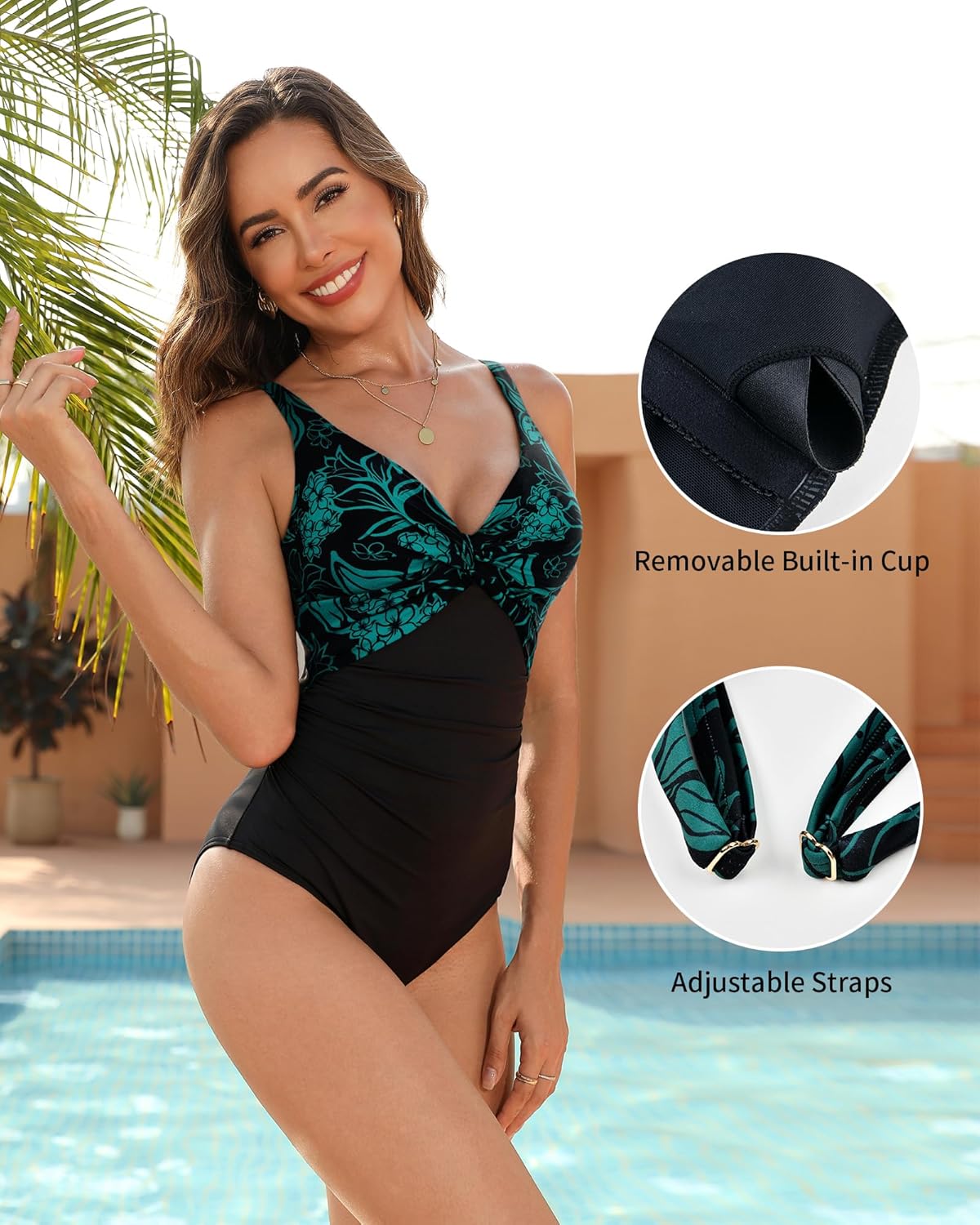 Thumbnail 5 de Plus Size Push Up Badeanzug mit 82% Polyamid