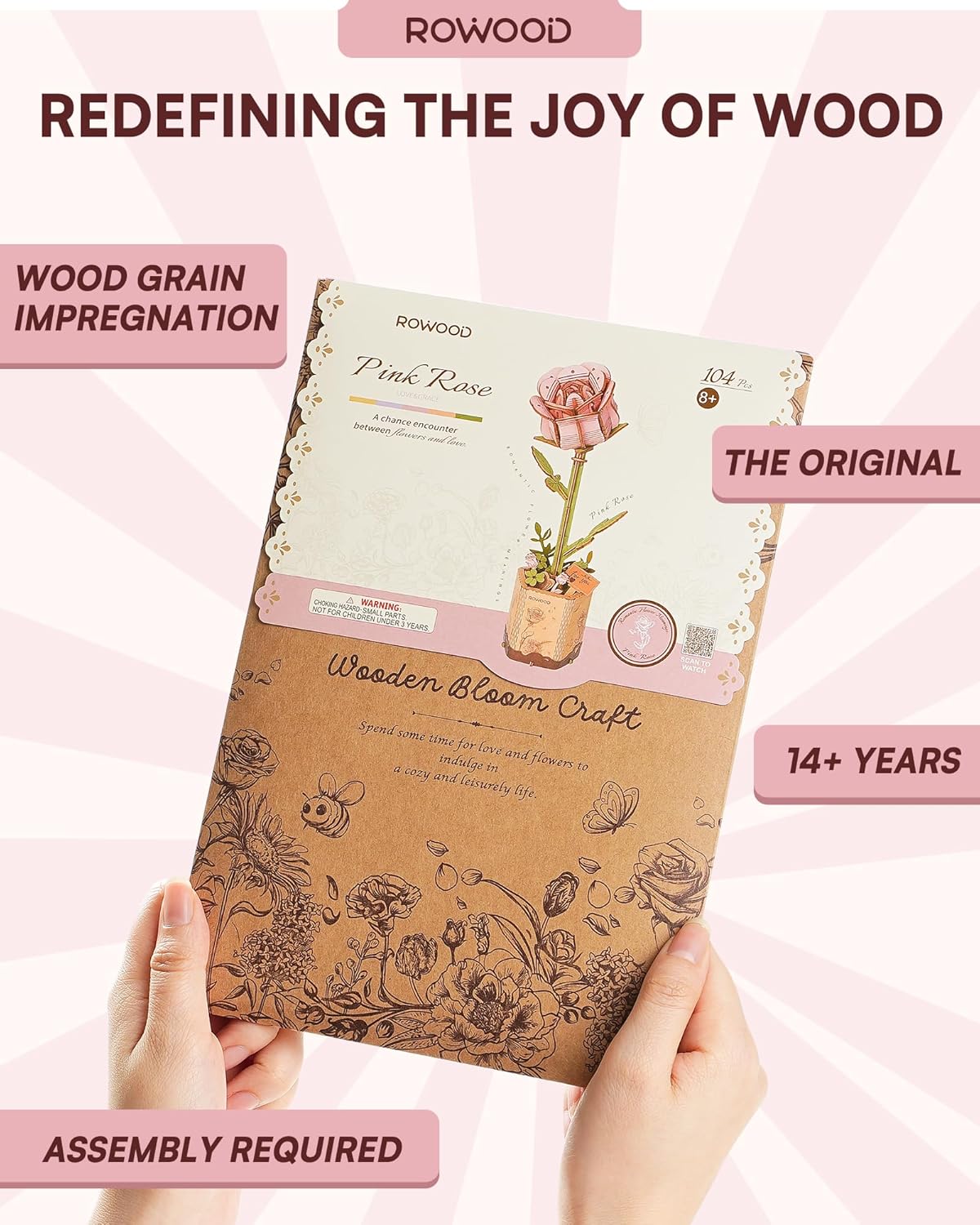 Thumbnail 6 de ROWOOD 3D Puzzle Pinke Rose 🧩