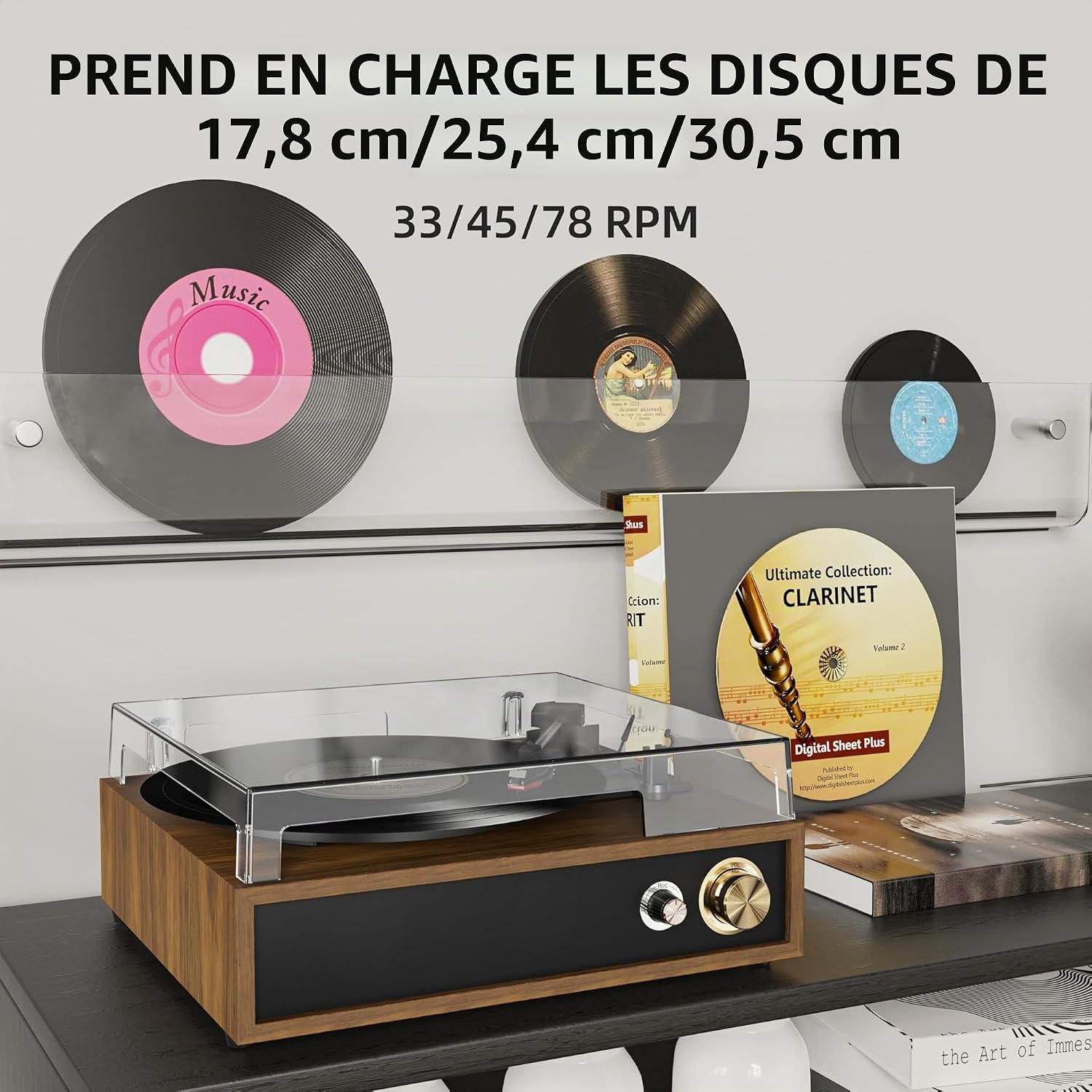 Thumbnail 6 de FYDEE Platine Vinyle Ébène USB Bluetooth