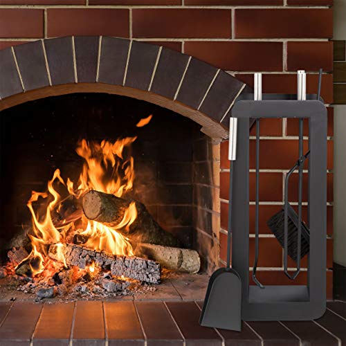 Thumbnail 1 de Relaxdays Kit de chimenea 5 piezas, negro 🔥