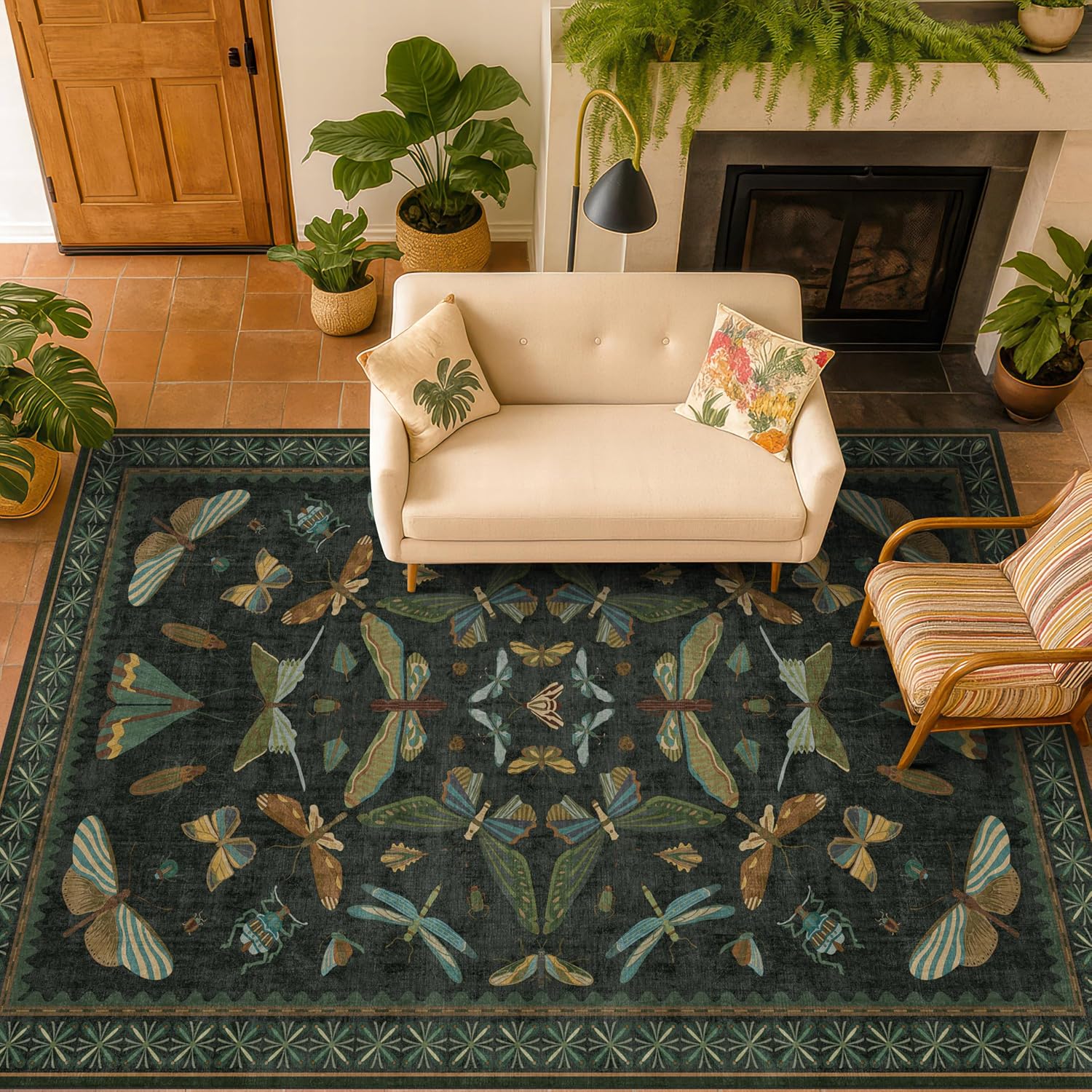 Thumbnail 5 de Fairy Fantasy Moss Rug 5x7 — Dark Green