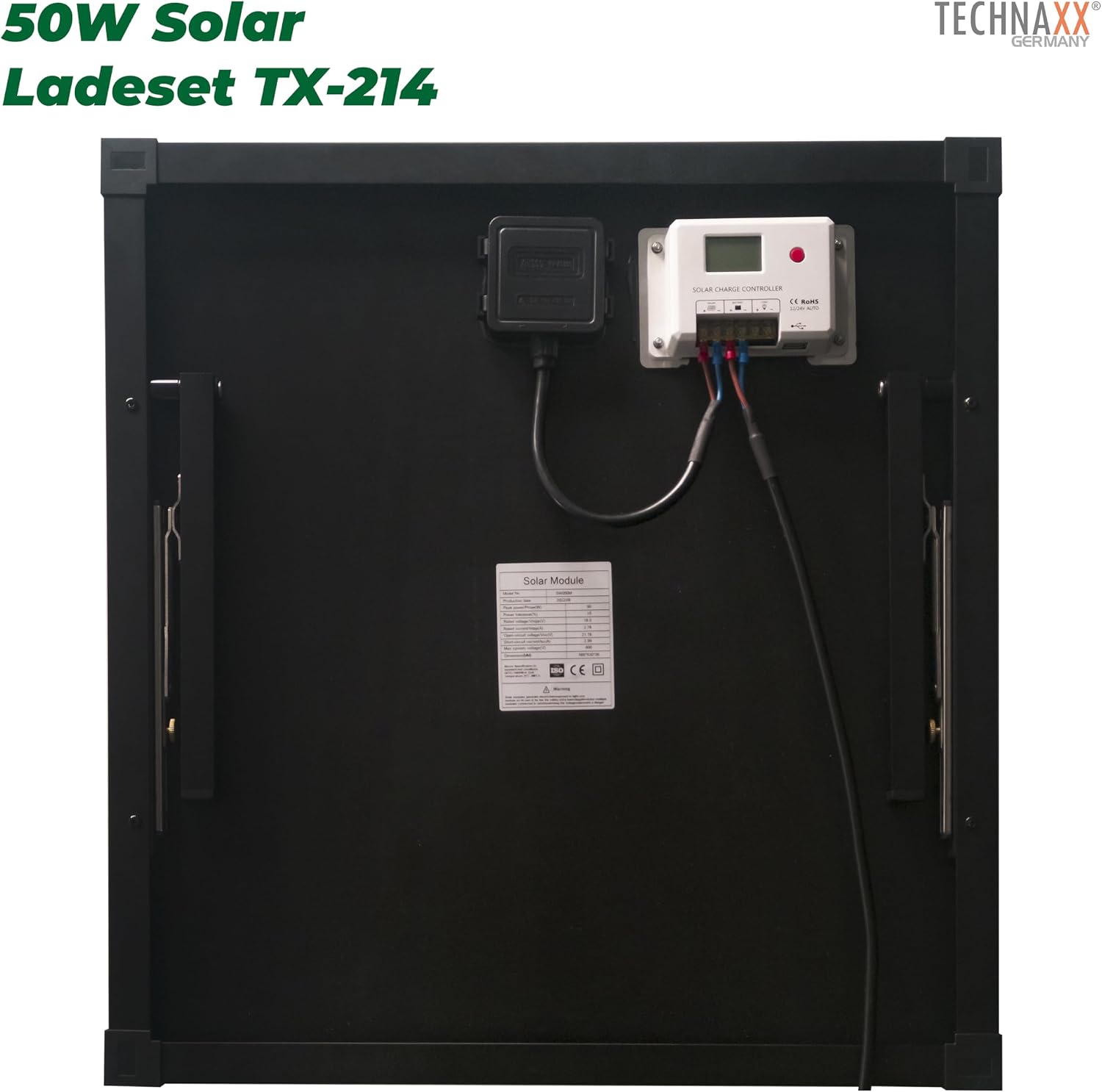 Detalle de Technaxx TX-214 50W Solar Ladeset