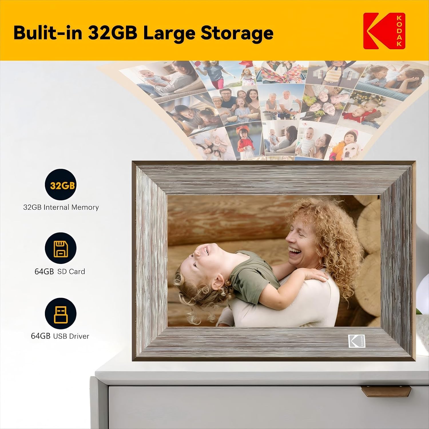 Detalle de KODAK Digital Photo Frame 10‑inch, 32GB
