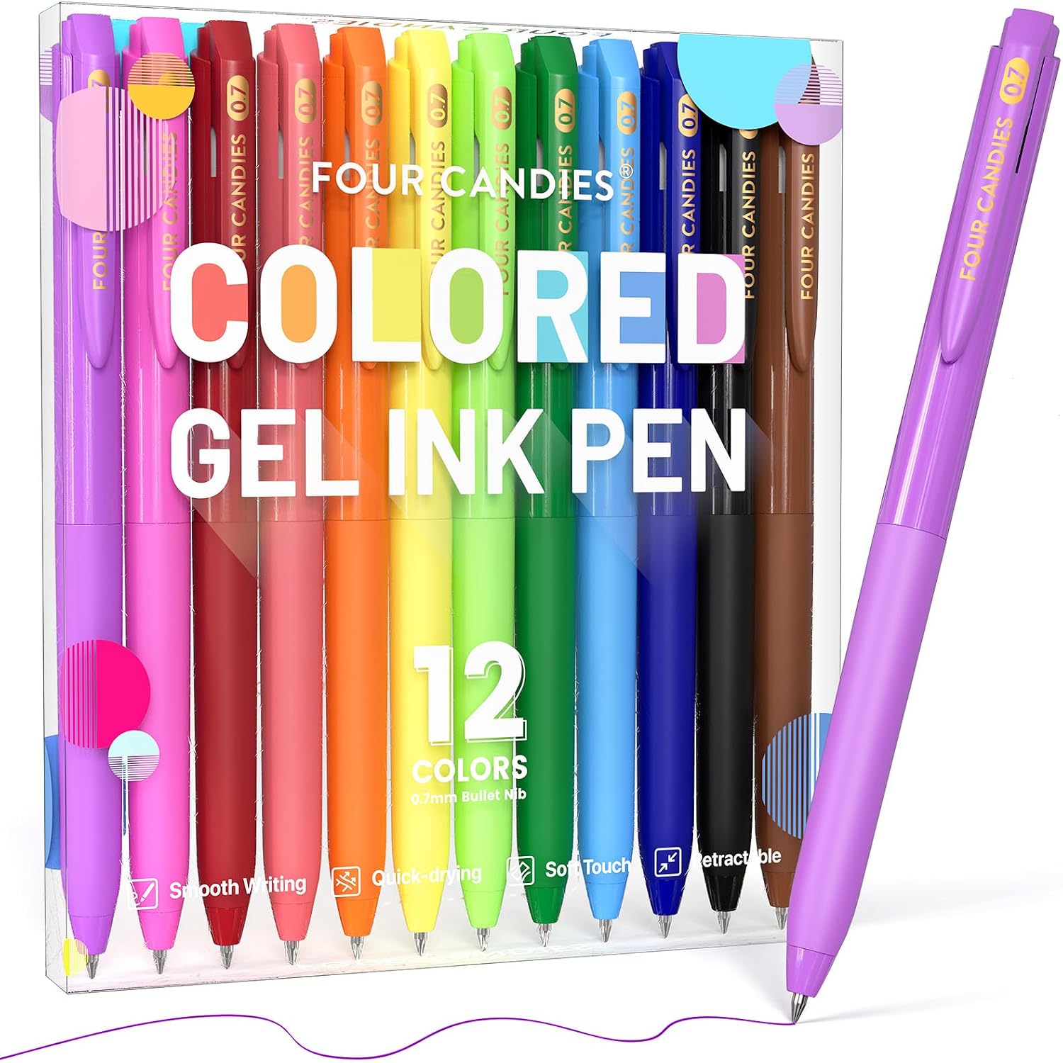 Detalle de Four Candies Colored Pens, 0.7 mm
