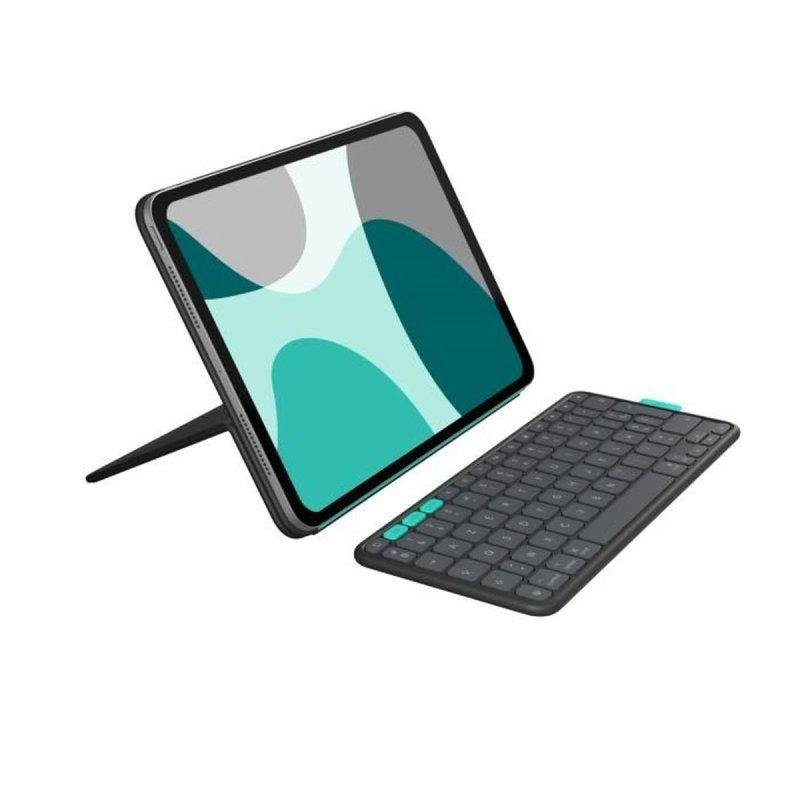 Detalle de Logitech Flip Folio: Teclado Bluetooth QWERTZ Suizo para iPad Pro 11" / Air 11