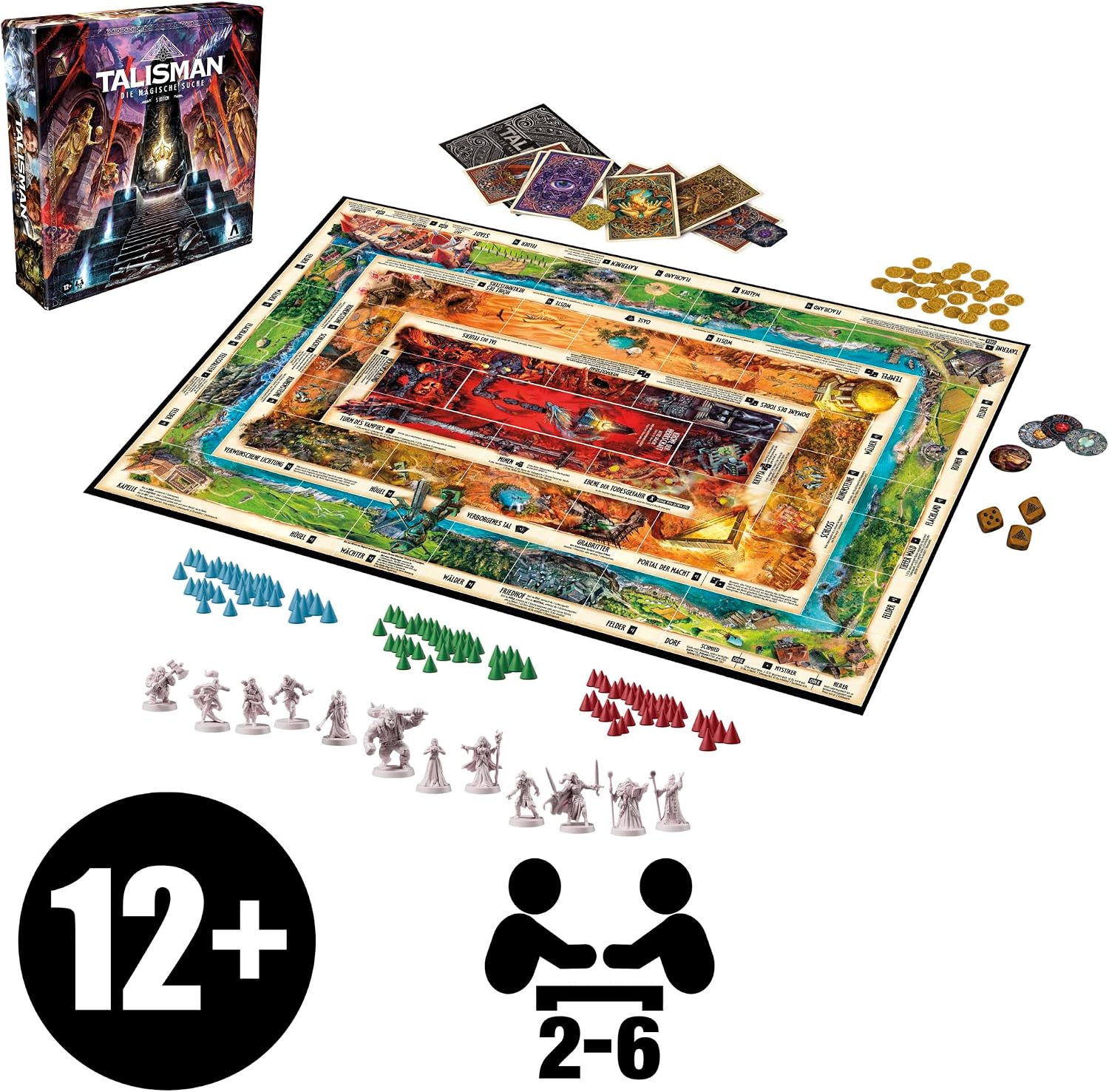 Detalle 2 de Talisman: Die magische Quest Brettspiel, 5. Auflage (Deutsche Version)