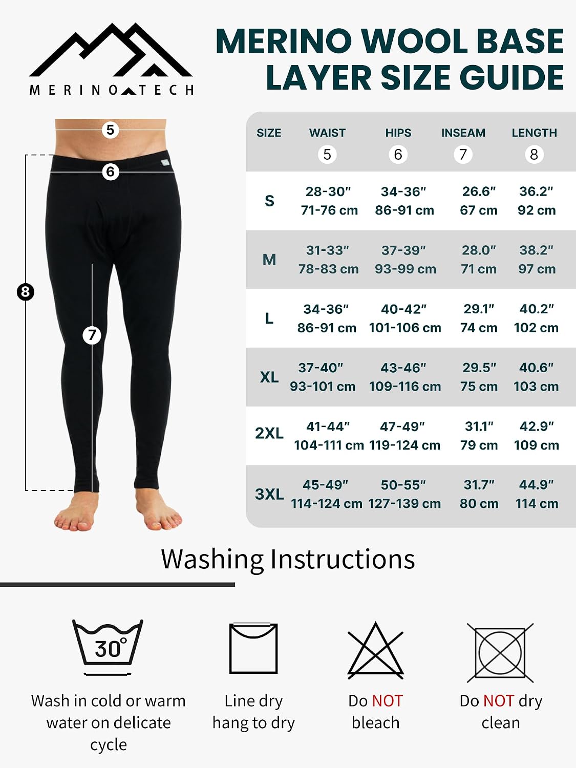 Detalle 2 de Merino.tech Pantaloni Termici 250 g/m²