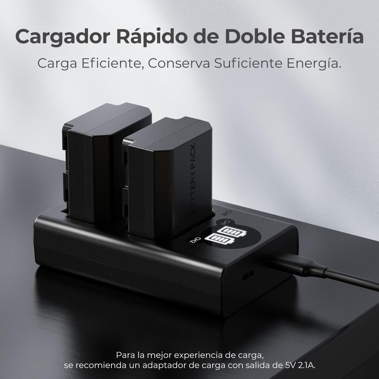 Thumbnail 6 de K&F CONCEPT NP-FZ100 cargador doble 700mA