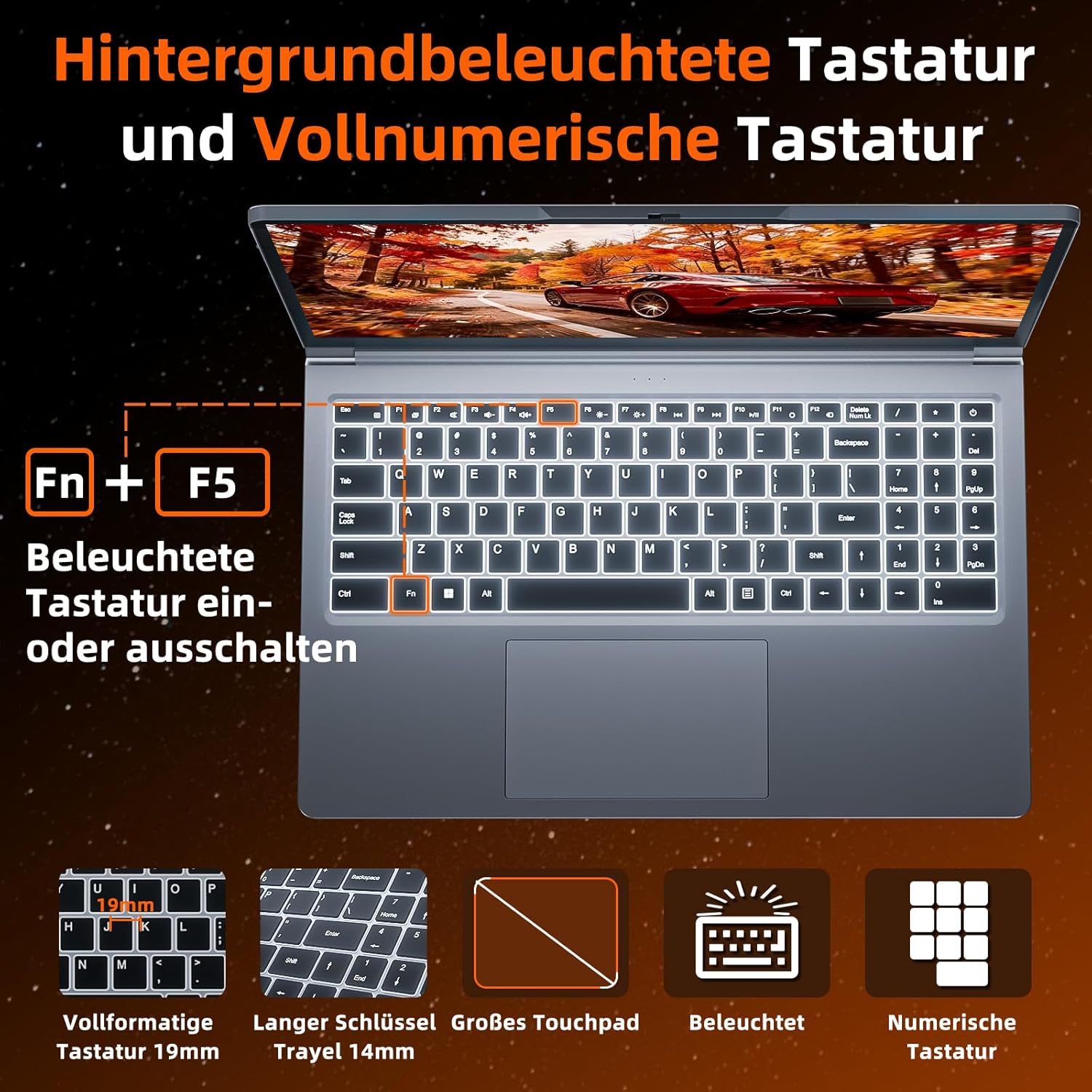 Thumbnail 5 de THEYETI Laptop 15,6 Zoll – 16 GB RAM, 512 GB ROM, AMD R5, AI Copilot, FHD Display, WiFi 6, USB-C