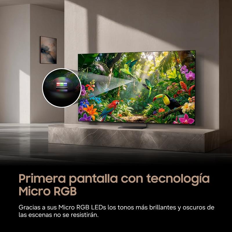 Detalle de Samsung Micro RGB R95H 65" 4K 165 Hz: cine en casa y gaming de alto rendimiento