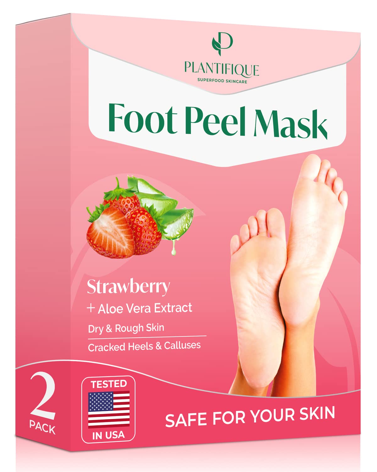 Detalle de PLANTIFIQUE Foot Peeling Mask 2 Pack for Cracked Feet