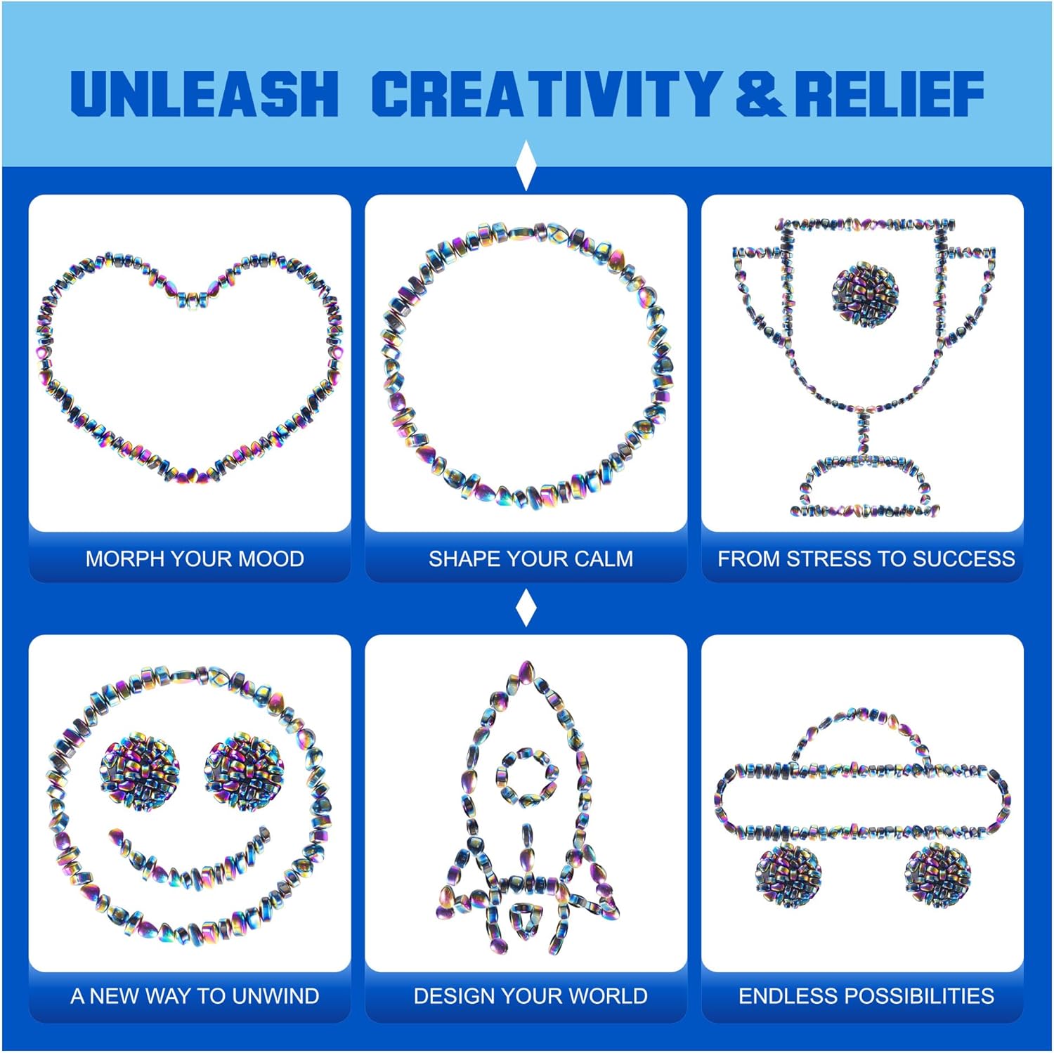 Thumbnail 4 de 550 PCS Magnetic Putty Fidget Toys for Stress Relief 🧸