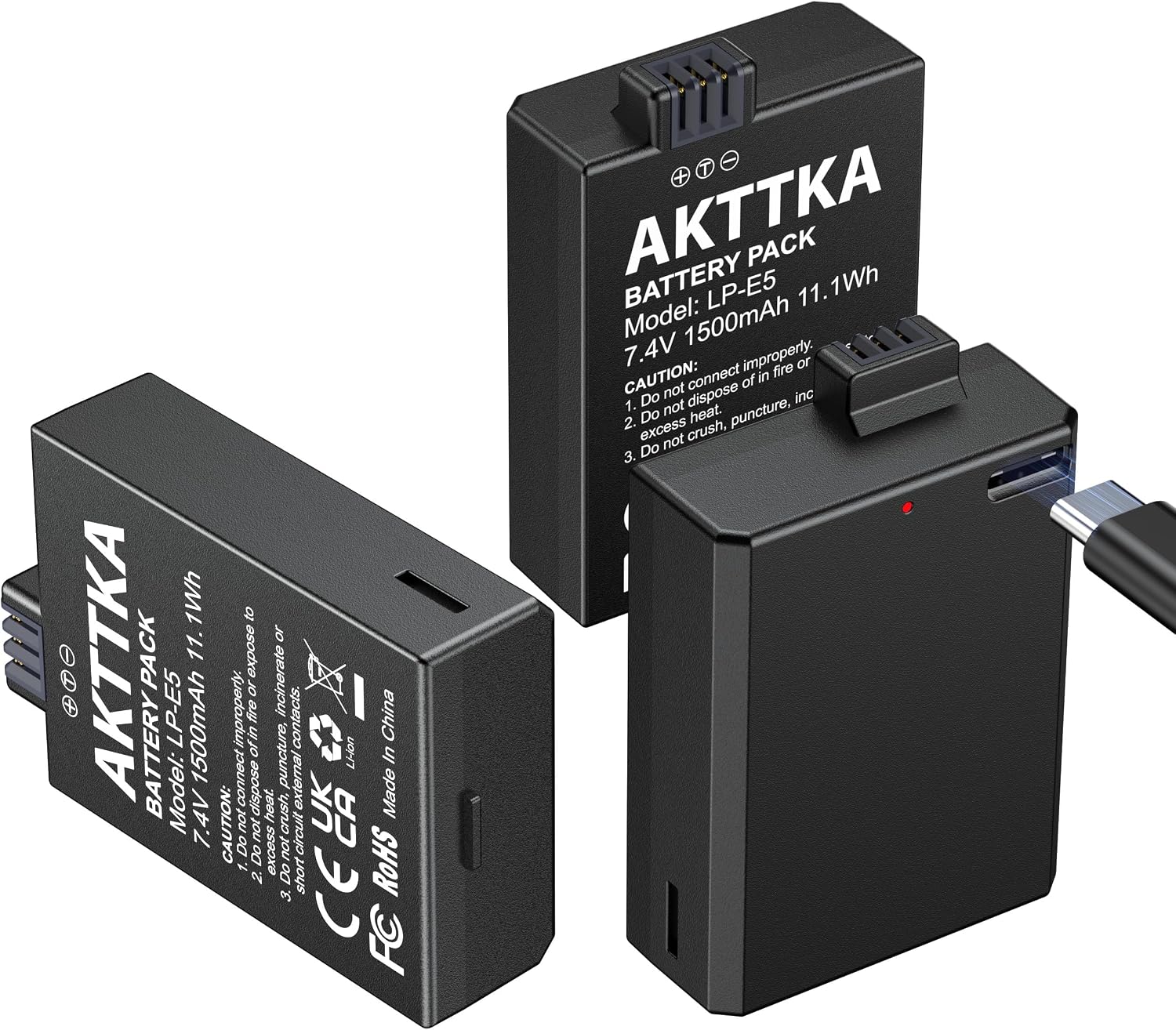 Detalle de AKTTKA LP-E5 1500mAh Akku