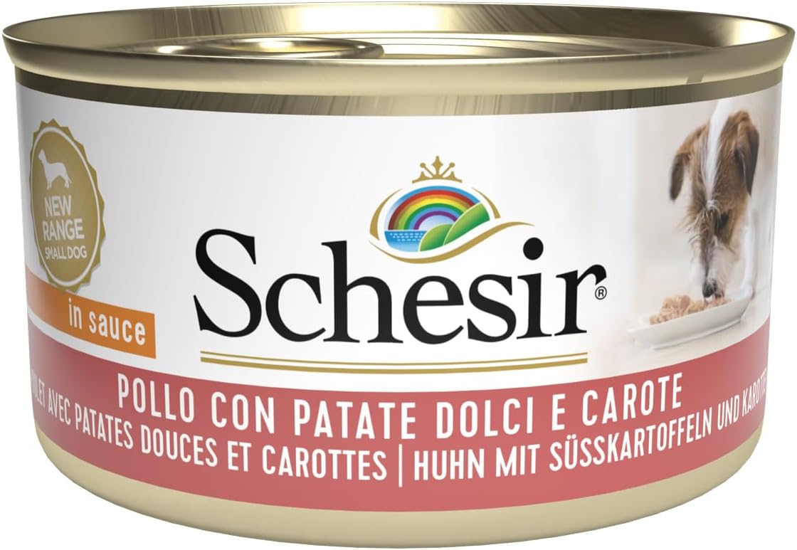 Detalle de Schesir Pollo con Patate Dolci e Carote 85g