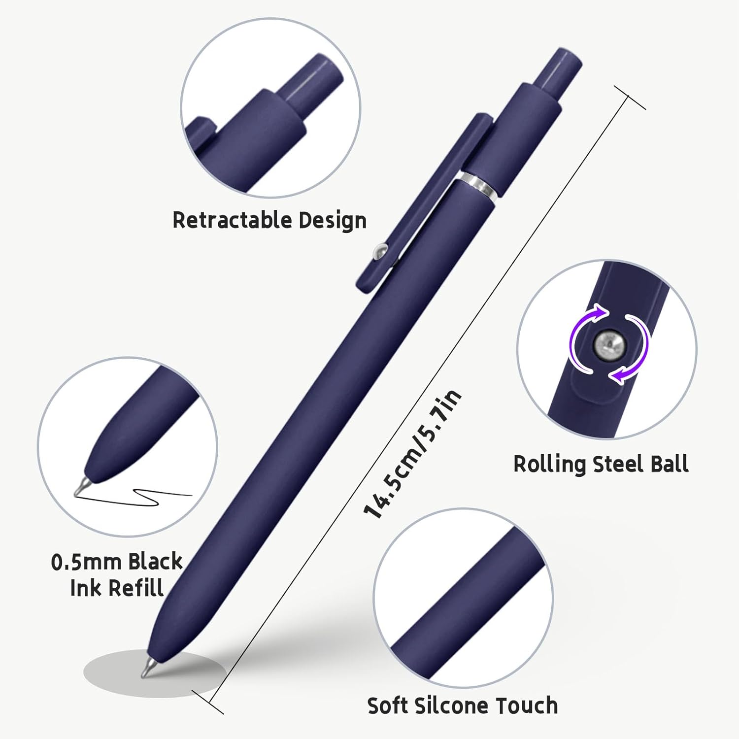 Thumbnail 2 de UIXJODO 0.5mm Gel Ink Pen Smooth Grip