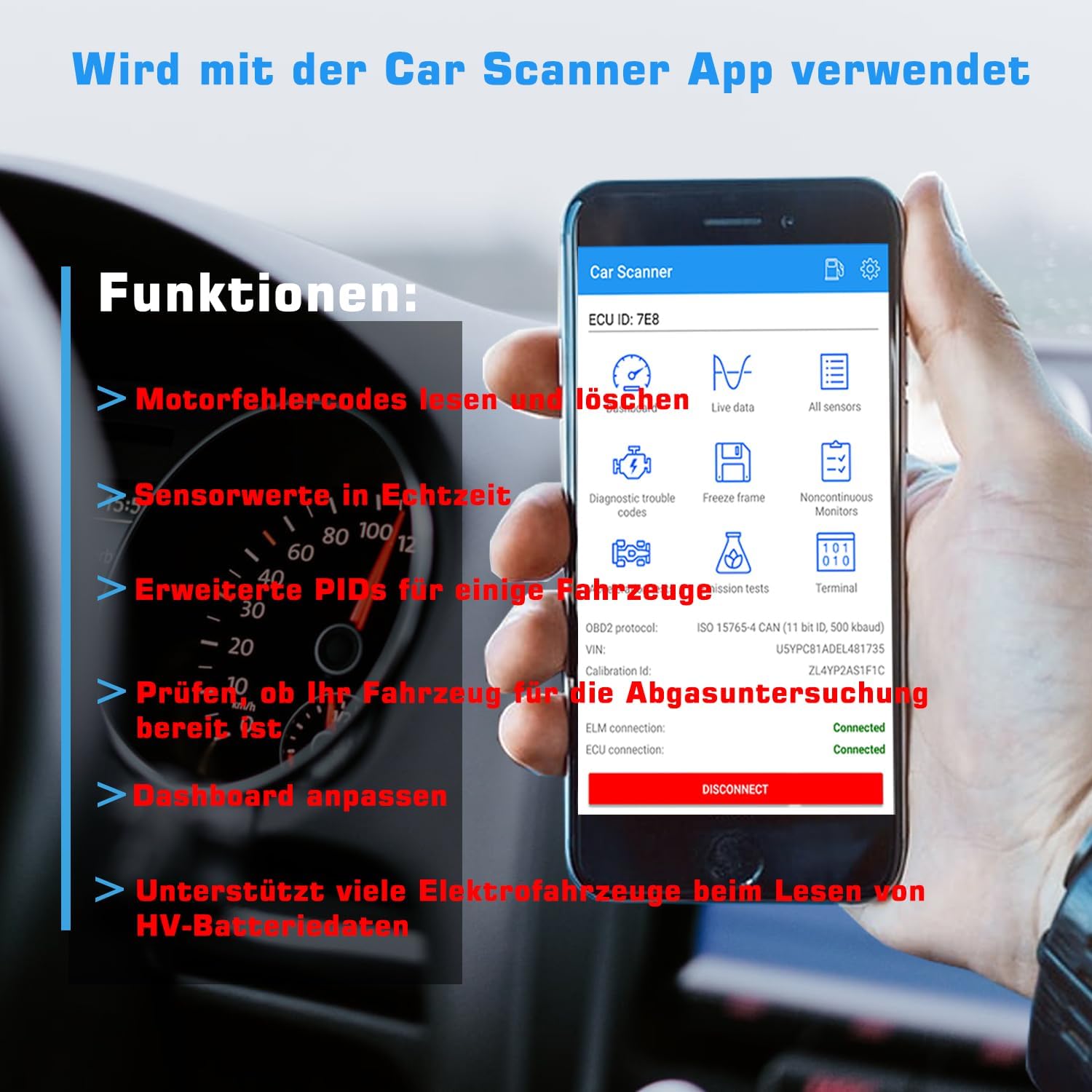 Detalle 1 de Veepeak Mini Bluetooth OBD-II Adapter für Android