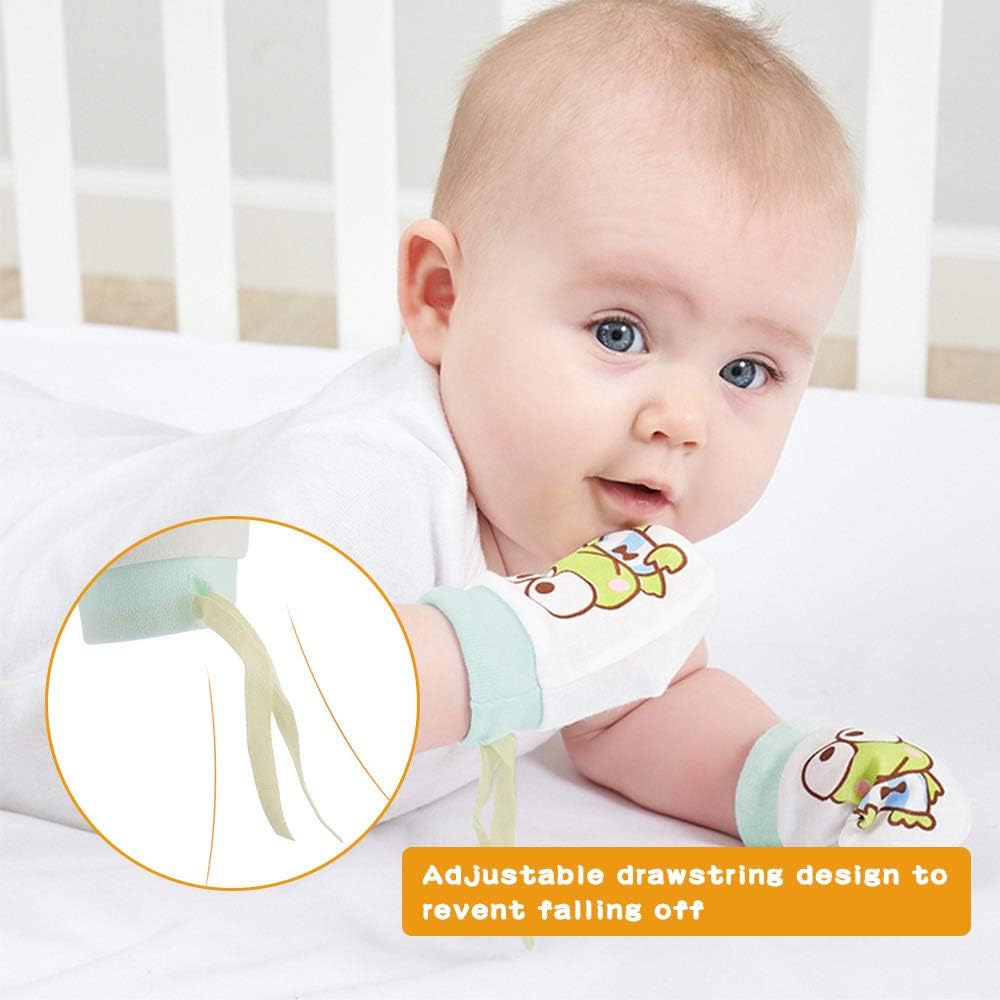 Detalle 2 de NOCHME Guantini Neonato antigriffo in cotone (0–10 mesi) – 3 paia