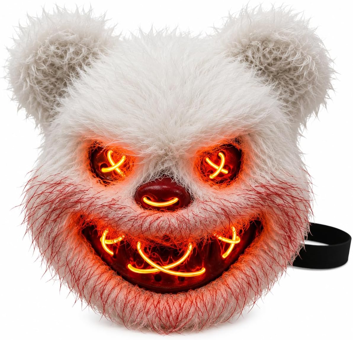 Detalle de TK Gruppe Timo Klingler ledmasker voor Halloween en carnaval met verlicht gezicht