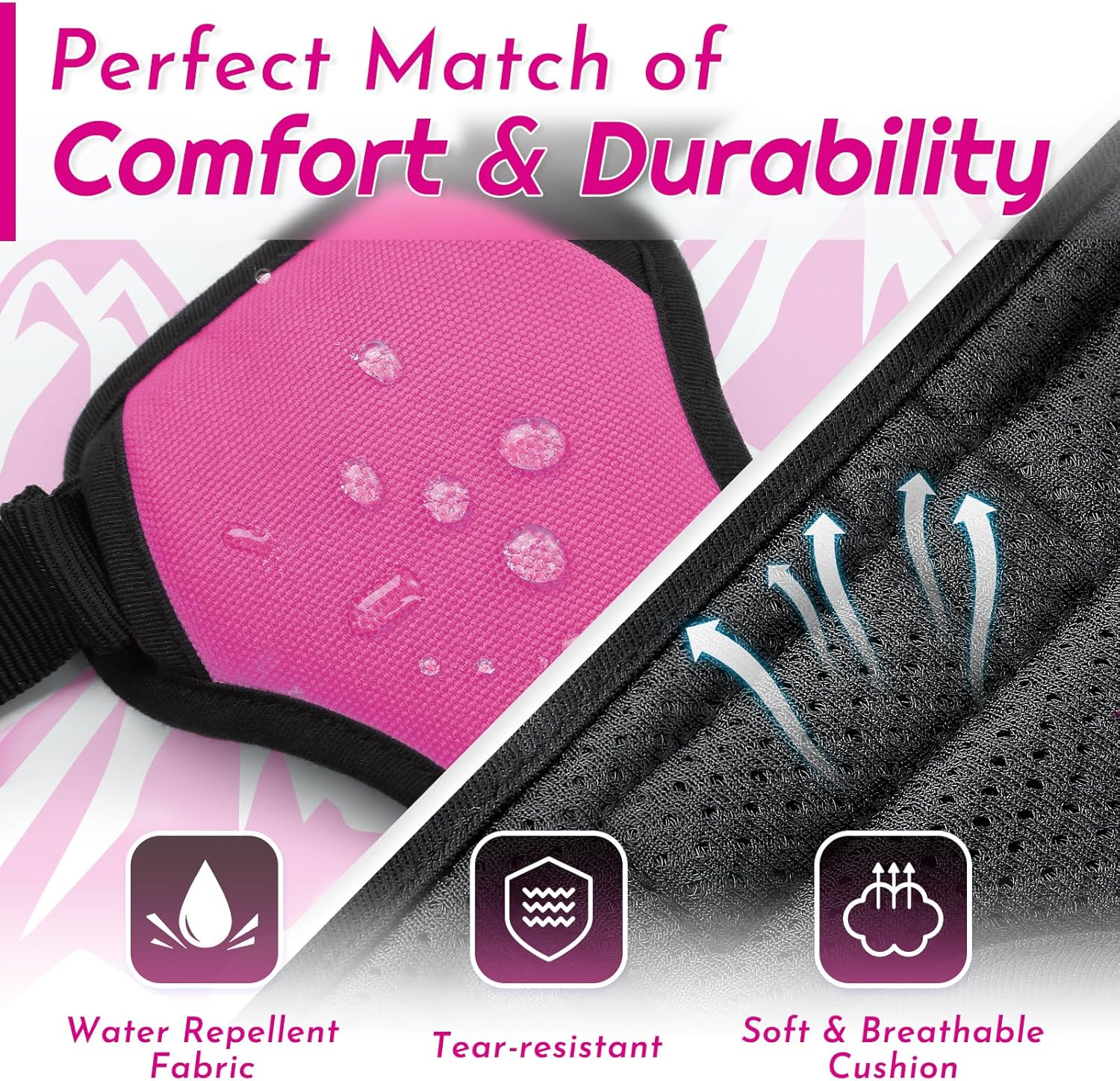 Thumbnail 6 de Eagloo Hundegeschirr für große Hunde (Modell M, Rosenrot) – Anti-Zug Brustgeschirr mit Reflexstreifen