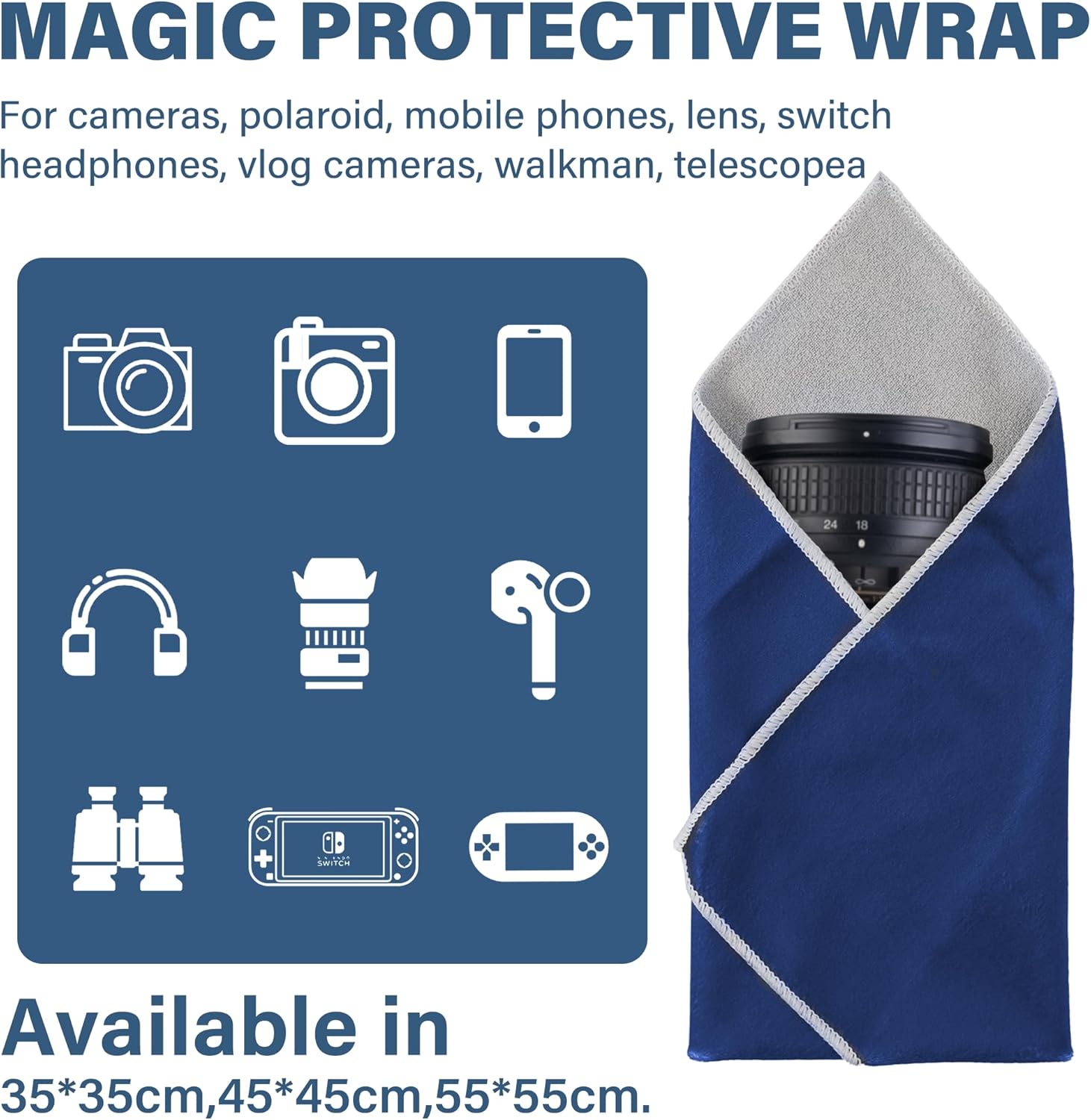 Thumbnail 1 de Walking Way Lens Protective Wrap: Self-Adhesive Pouch for Cameras and Lenses