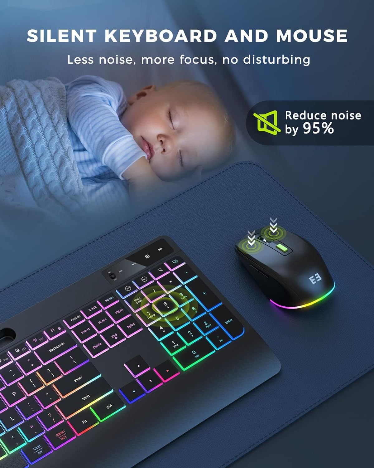 Thumbnail 4 de seenda JPX006 Wireless Keyboard and Mouse Combo