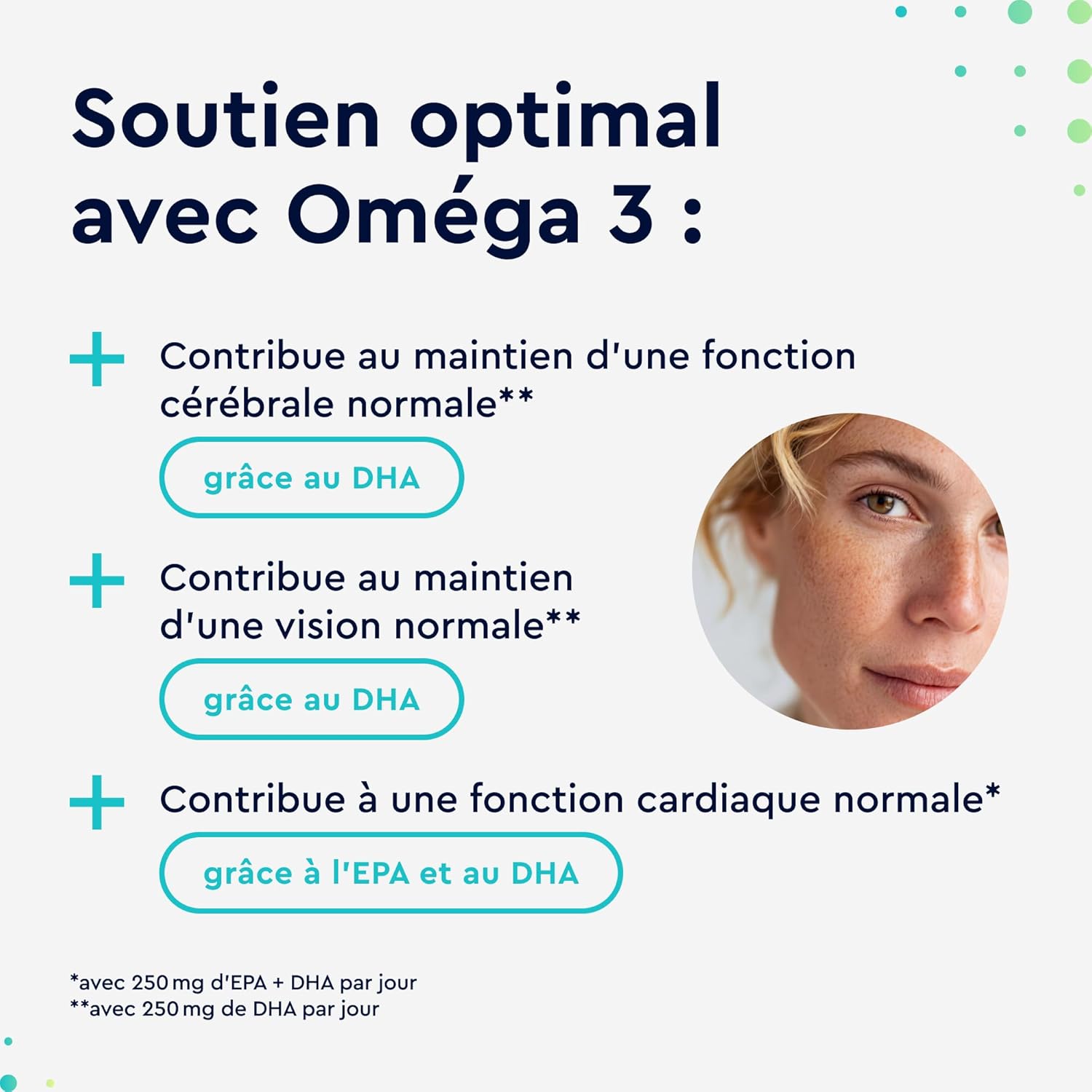 Detalle de Omega 3 2000 mg Huile de poisson sauvage (rTG) – 1000 mg EPA + 500 mg DHA, 120 gélules