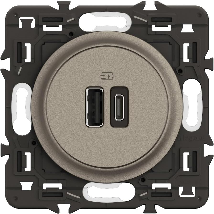 Thumbnail 3 de Legrand Prise USB-C Double Céliane noire (2 ports USB-C, 20W) — prêt à installer