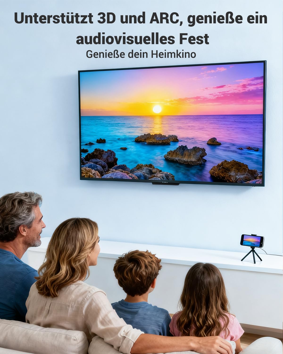 Thumbnail 6 de LEENUE HDMI Verlängerung Kurz 20 cm (2er Pack) – 4K Auflösung, 3D, 2160p, Kabelverlängerung