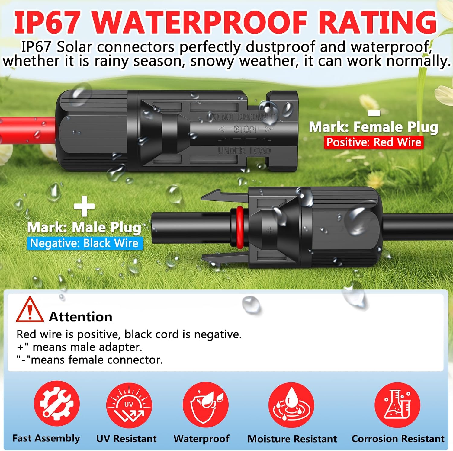 Detalle 2 de Vansdon 2x50ft 10AWG Solar Extension Cable