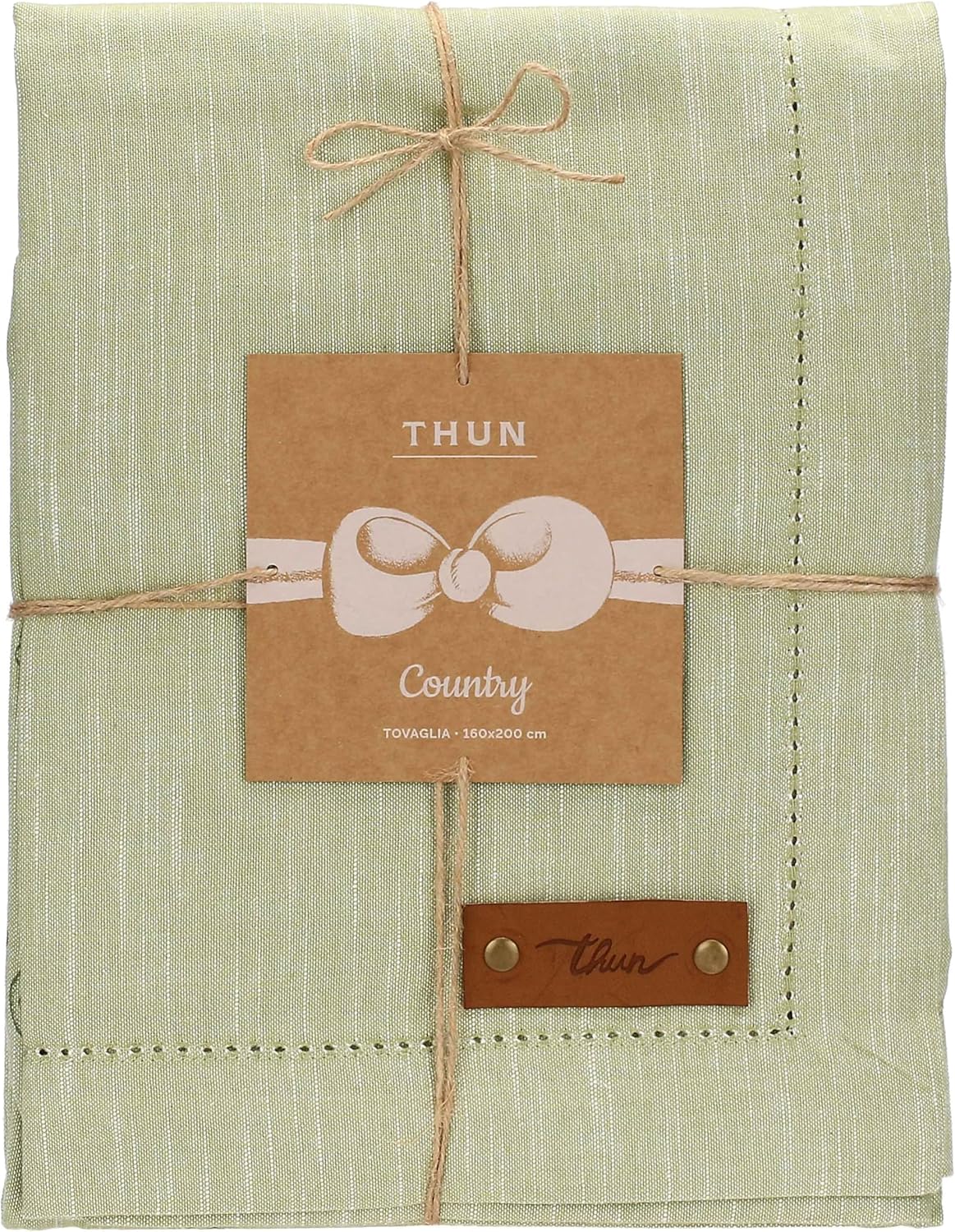 Thumbnail 3 de THUN Tovaglia Country 160 x 200 cm in cotone verde