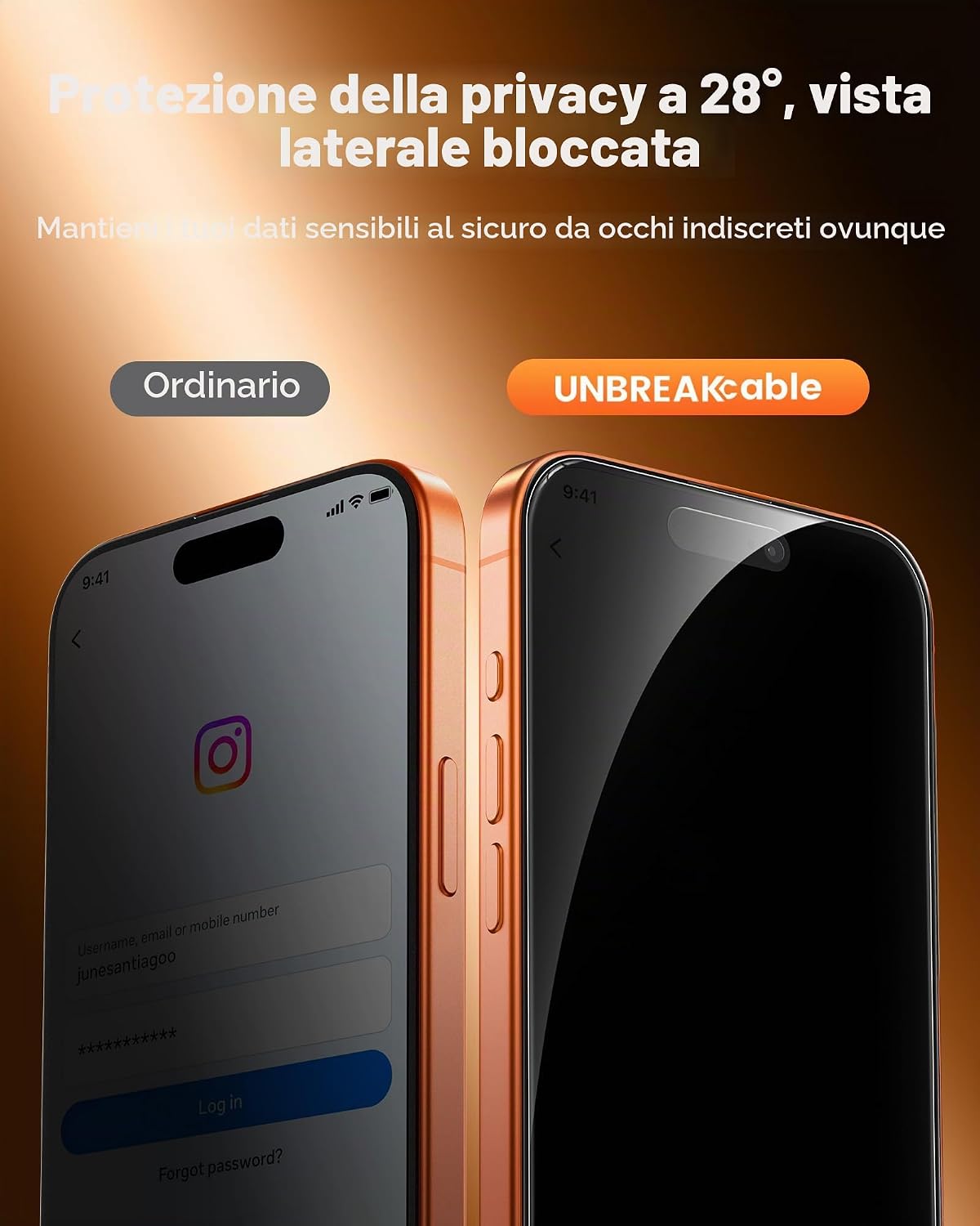 Detalle 2 de UNBREAKcable privacy per iPhone 17 Pro Max 6,9