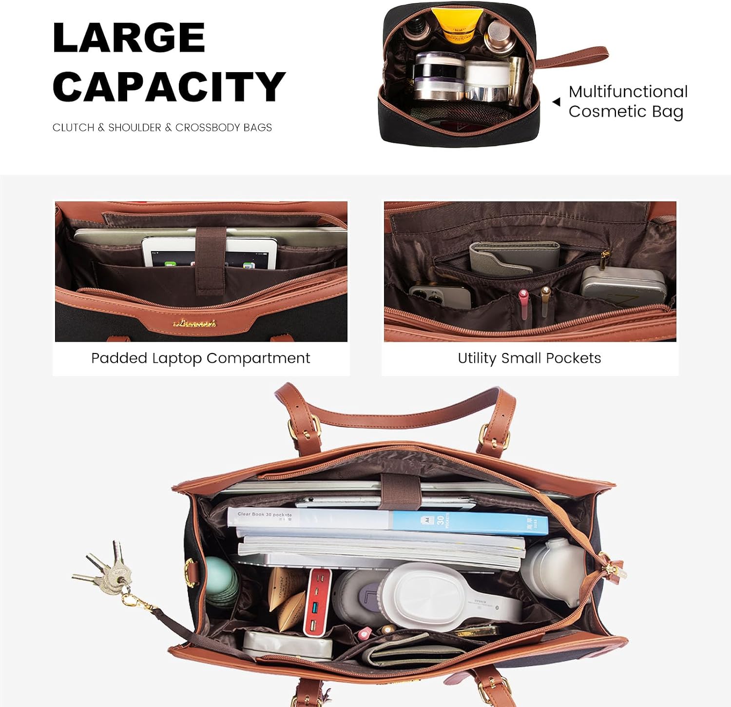 Detalle de LOVEVOOK Tote Bag Laptop 15,6 Zoll Tasche