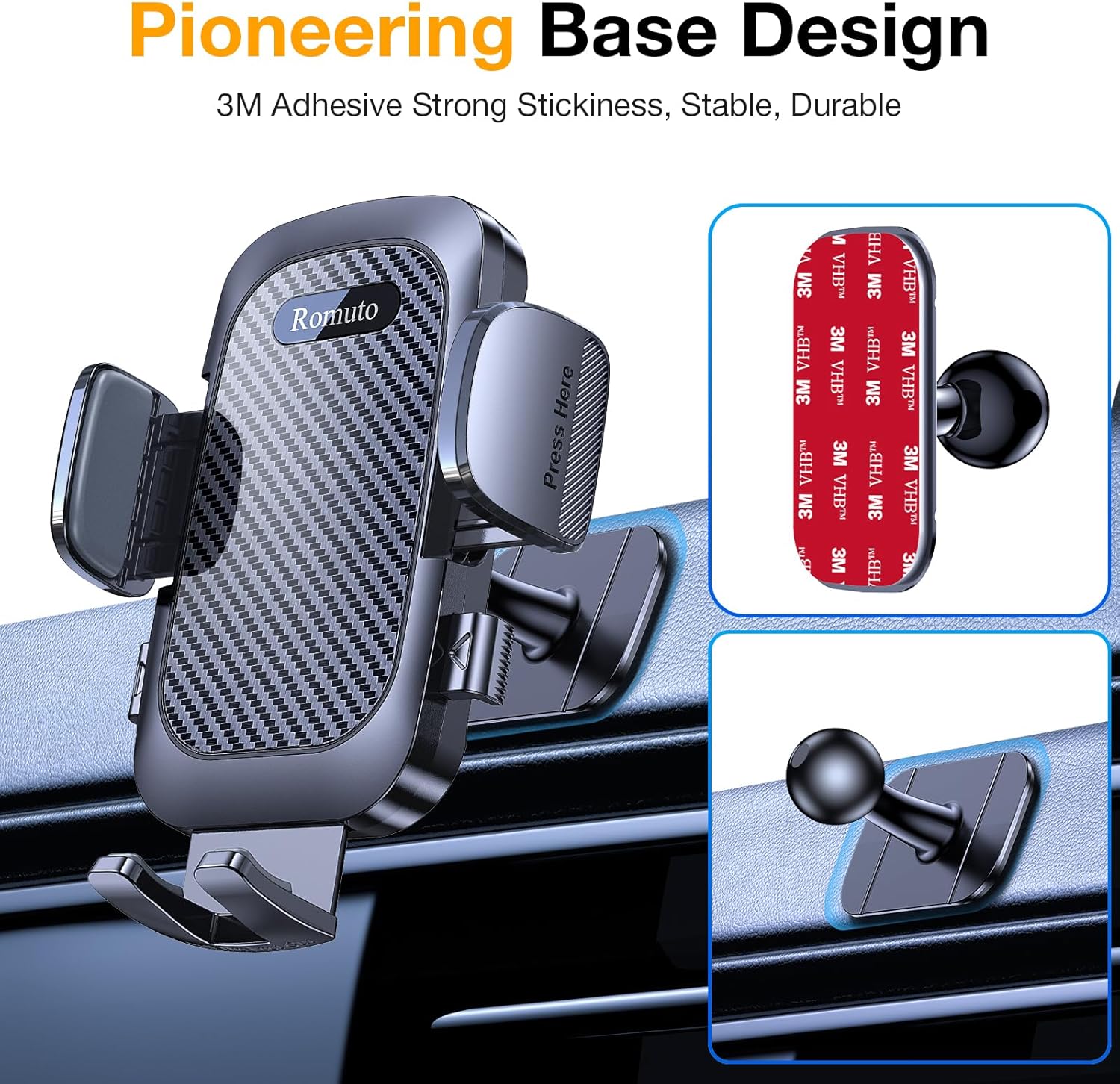 Thumbnail 6 de Romuto Car Phone Holder Mount 360° rotation