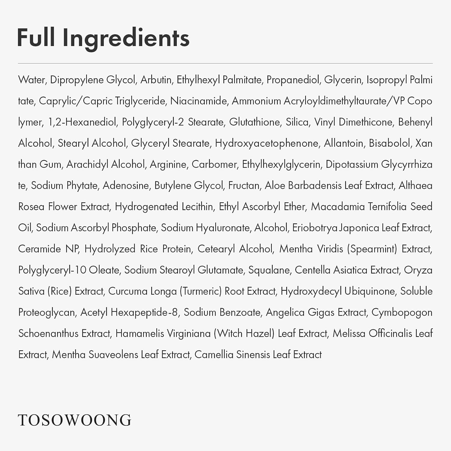Thumbnail 6 de TOSOWOONG Arbutin 7% Glutathione Cream: Brighten and even skin tone (50ml)