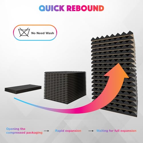 Thumbnail 2 de Sonic Acoustics Self-Adhesive Acoustic Foam 12 Pack (1" x 7.8" x 11.8")