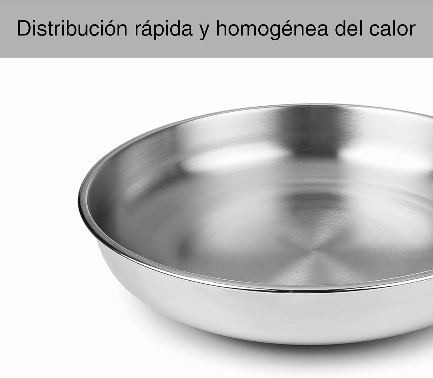 Detalle de Lacor Vitrocor patelnia ze stali nierdzewnej 18/10, 28 cm, srebrna