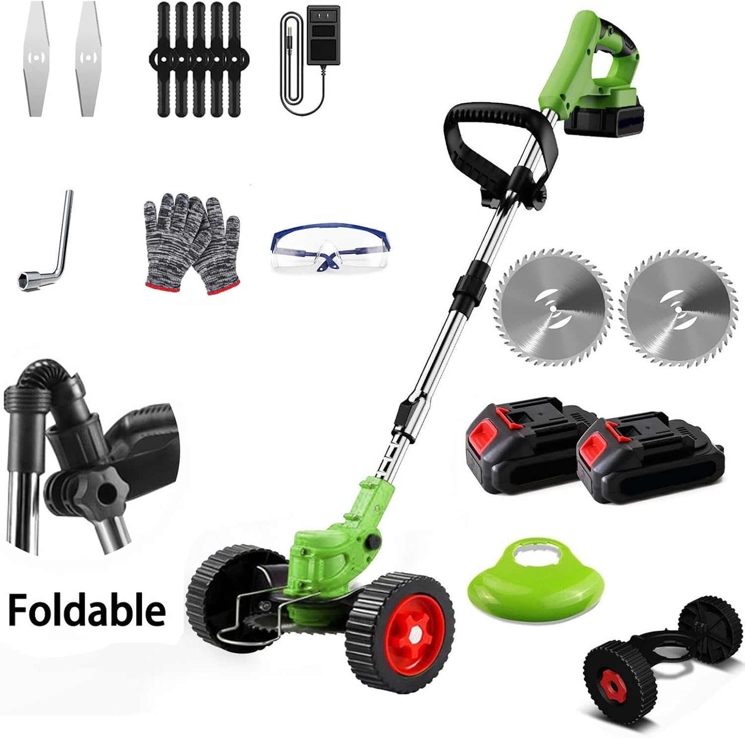 Detalle 2 de Electric Cordless 21V Grass Strimmer 2x2000mAh
