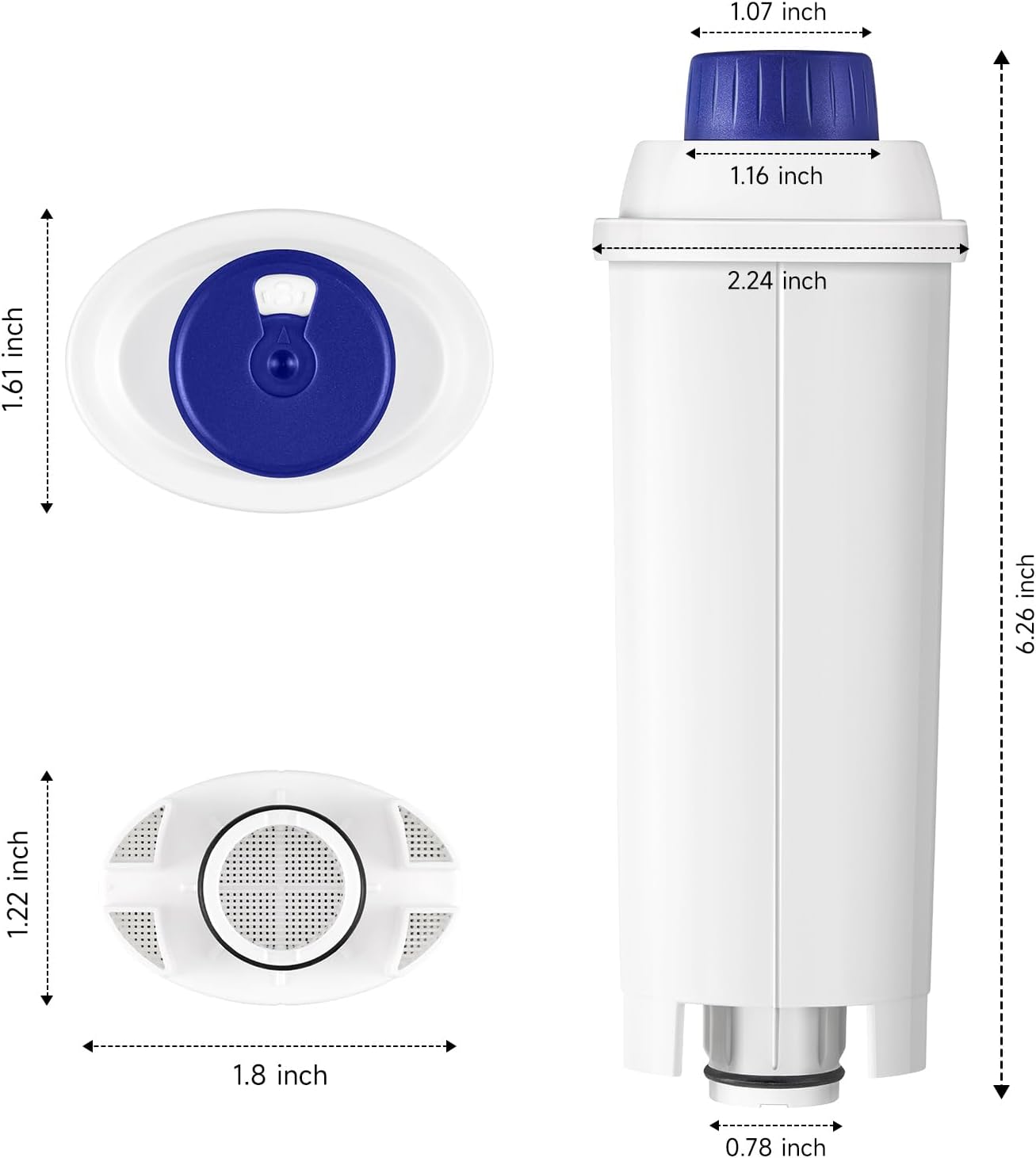Thumbnail 6 de Molifal Wasserfilter für Delonghi Kaffeevollautomaten 6-Stück
