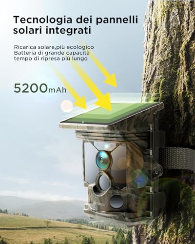 Thumbnail 1 de CEYOMUR Fototrappola Solare 68MP 4K 30fps: analisi di acquisto