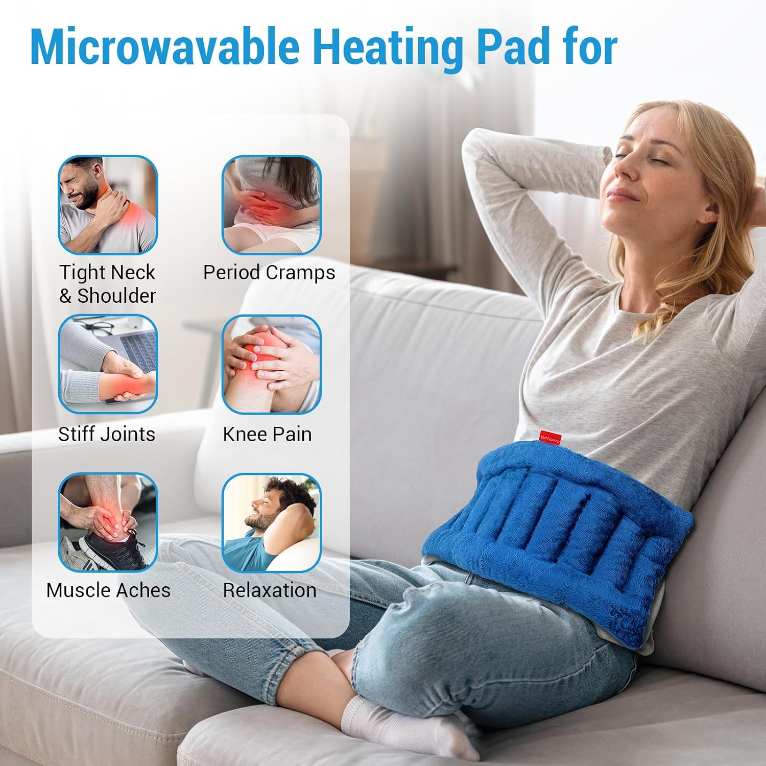 Detalle de Comfytemp Microwavable Heating Pad, 8 x 16 in