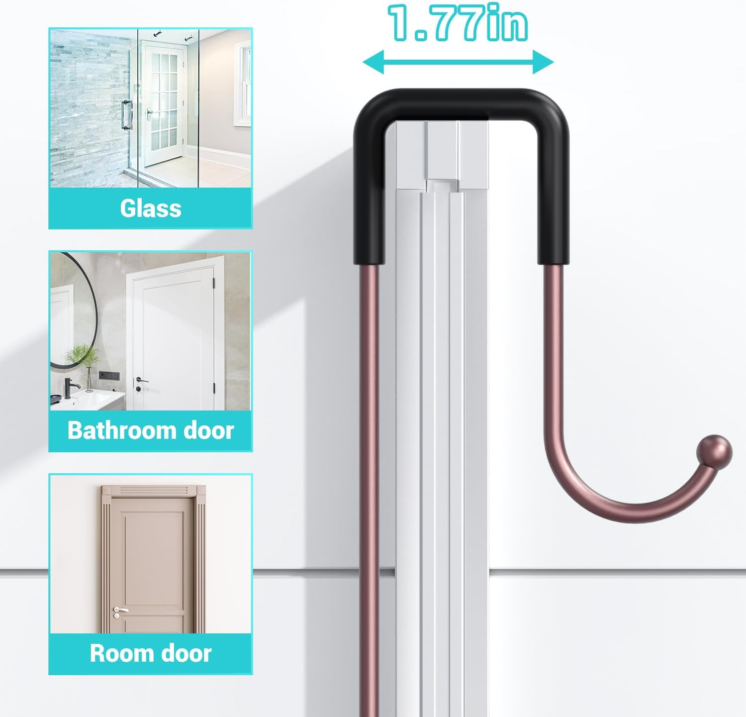 Thumbnail 4 de Aitatty Over the Door Hanging Shower Caddy (Bronze) — rustproof no-drill organizer with 4 suction cups