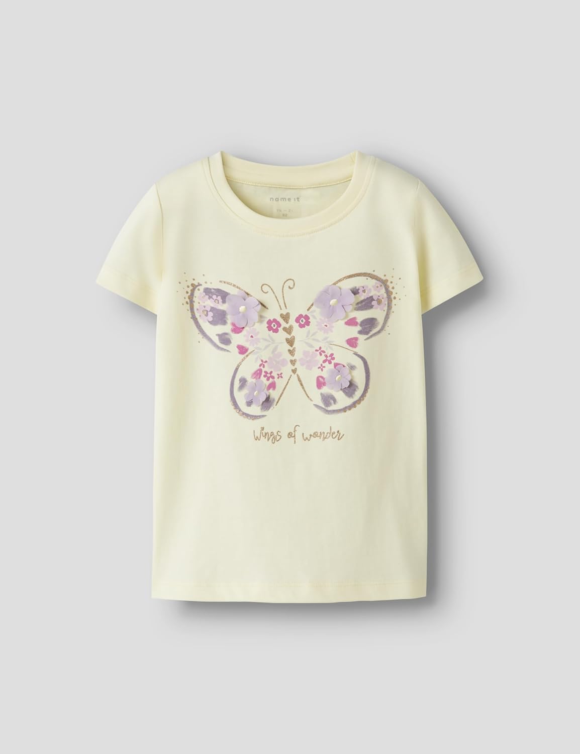 Detalle de NAME IT Nmfdeppa SS Top Box per Bambine e Ragazze — stile e comfort in un top box estivo