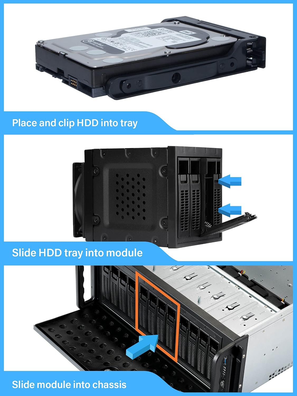 Detalle 2 de Rosewill RSV-L4412U 12-Bay 4U Rackmount Server