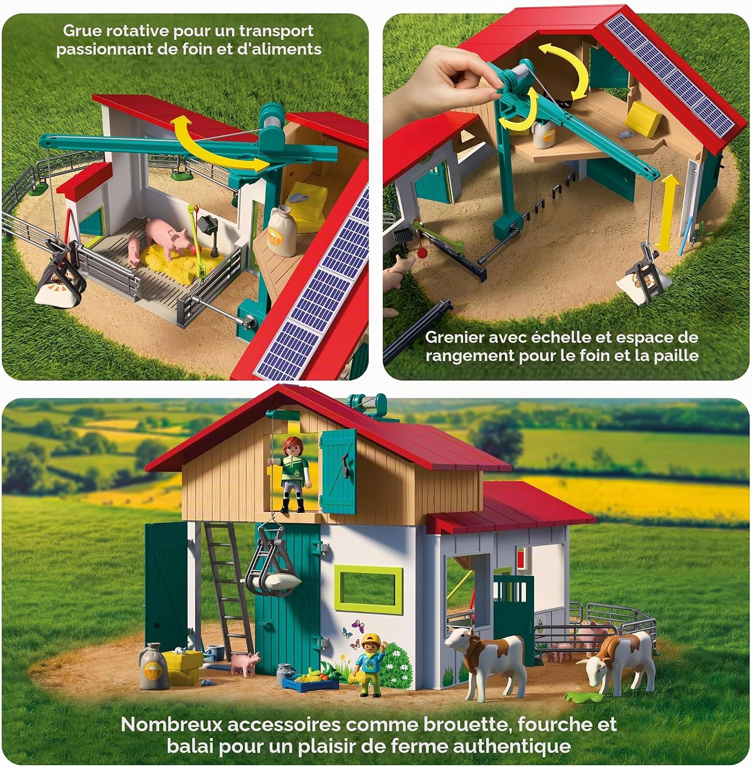 Thumbnail 3 de PLAYMOBIL Country 72160 Grote boerderij speelset met laadkraan en stallen