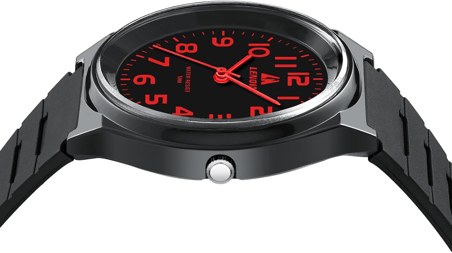 Thumbnail 4 de LN LENQIN men’s analog quartz watch with silicone strap – 30M waterproof fashion style