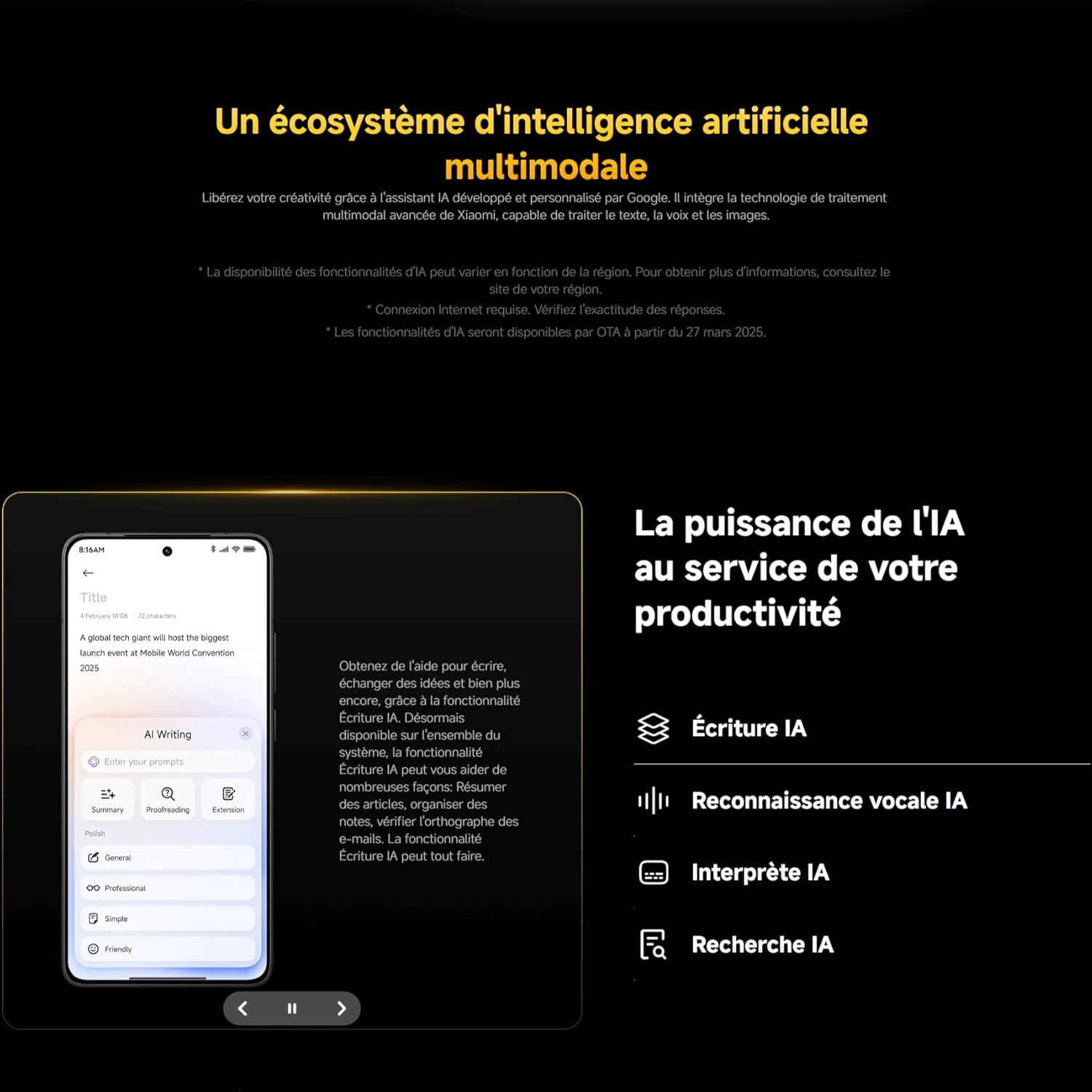 Thumbnail 4 de XIAOMI POCO F7 Pro 12+256 Noir — Écran 2K 120 Hz, Batterie 6000 mAh et Charge HyperCharge 90W