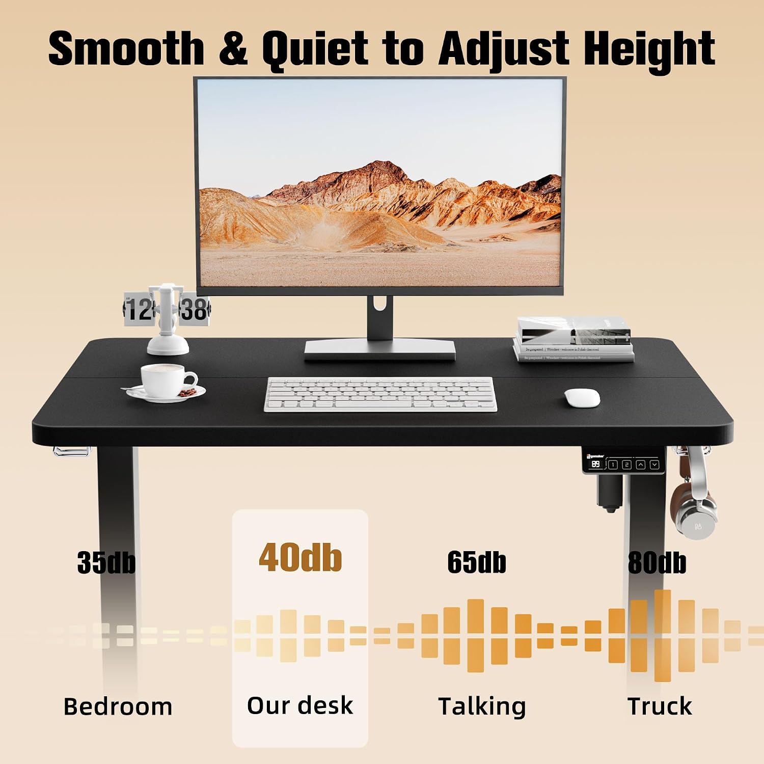 Thumbnail 6 de ERGOMAKER Electric Height Adjustable Desk 80x60cm