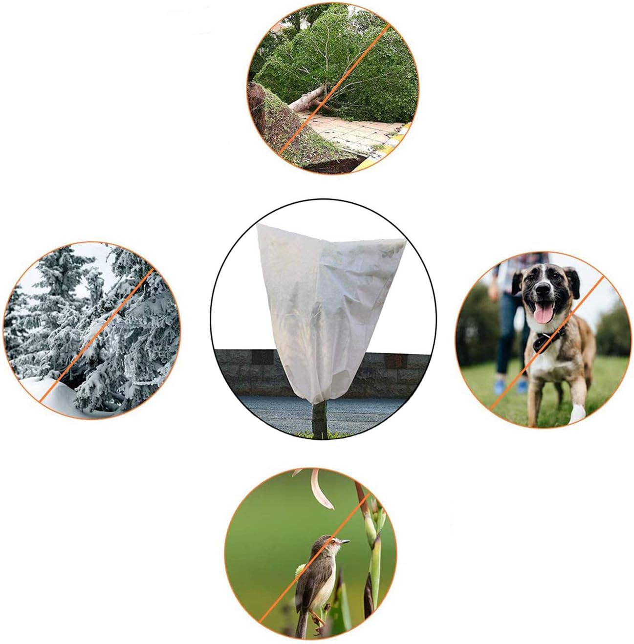 Detalle 2 de Lot de 2 voiles hivernage pour plantes